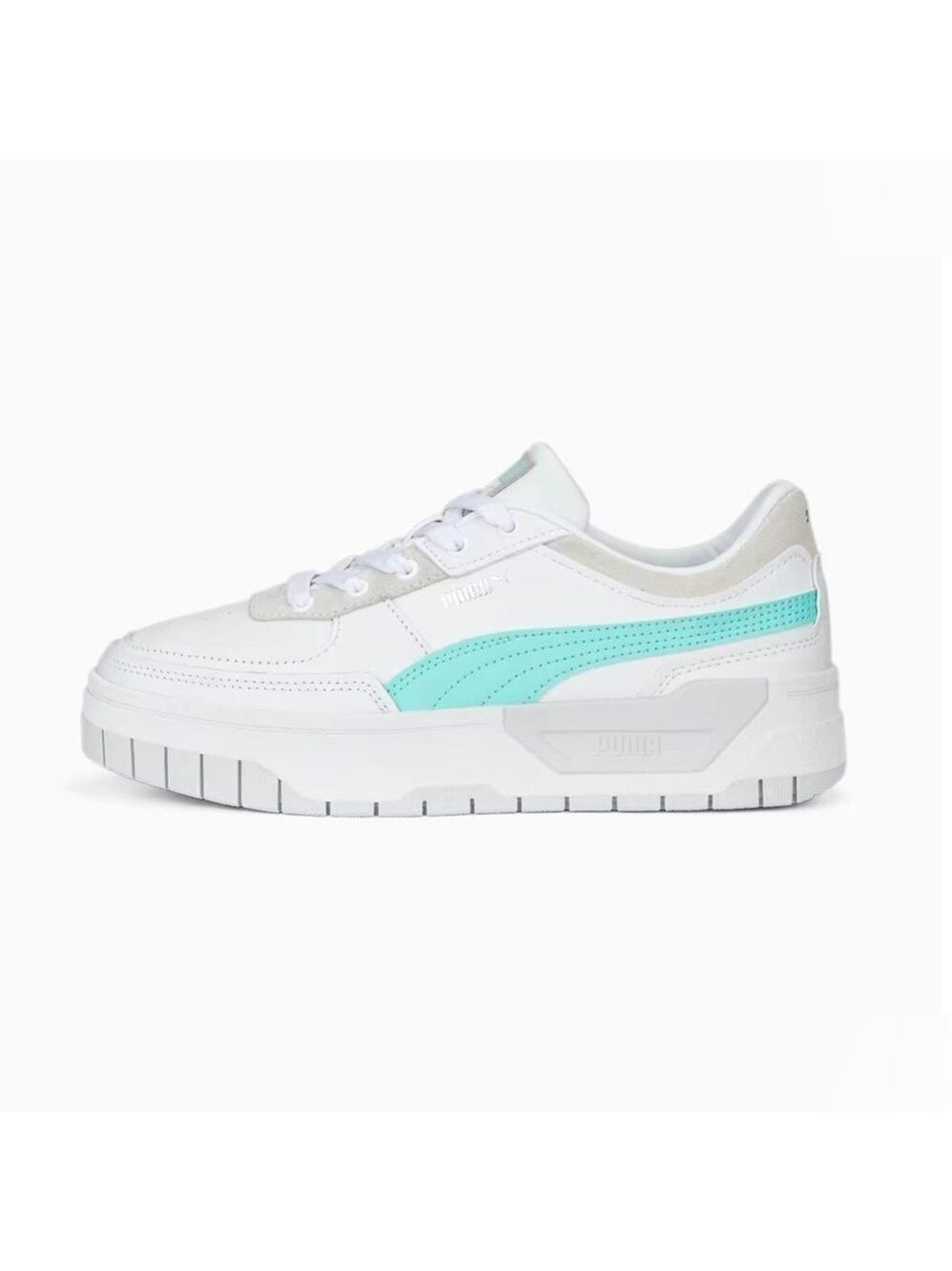 Puma Cali Dream Platform White Grey Mint Leather Sneakers - NWT